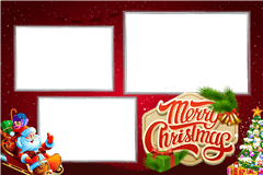 Photobooth printtemplate Christmas Red - categorie Weihnachten