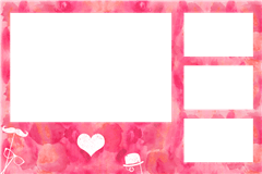Photobooth printtemplate Rosa - categorie Hochzeit